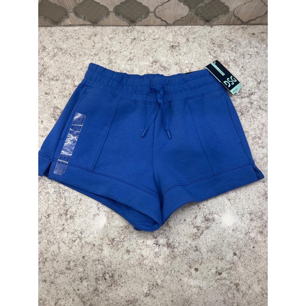DSG Girls Sport Fleece Mid-Rise Shorts Beaucoup Blue Small 8-9 NWT‎ DAG14400